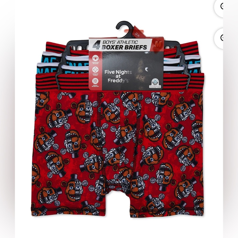 46. Five Nights at Freddy’s Boys Boxer Brief Underwear, 4-Pack
